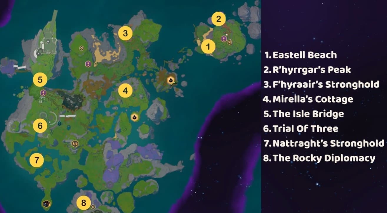 Witchspire world map 4 with labeled locations